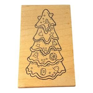 Great Impressions Candy Decorated Christmas Tree E239 Rubber Stamp